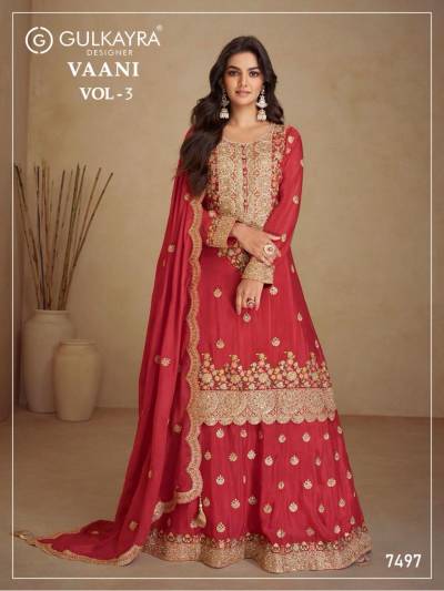 VAANI VOL 3 BY GULKAYRA DESIGNER CHINON PAKISTANI SALWAR SUIT WHOLESALER IN INDIA